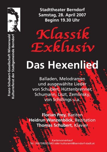 DAS HEXENLIED - Franz-Schubert-Gesellschaft Wienerwald