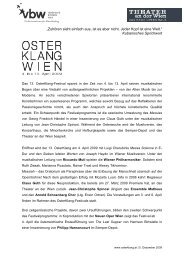 Pressemappe OSTERKLANG 2009 - Vereinigte Bühnen Wien