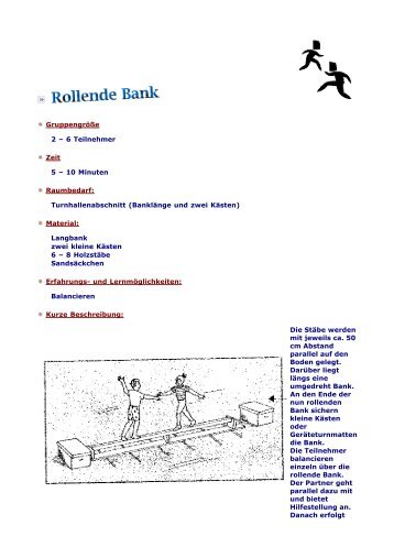 Turnhallenabschnitt (Banklänge und zwei Kästen)