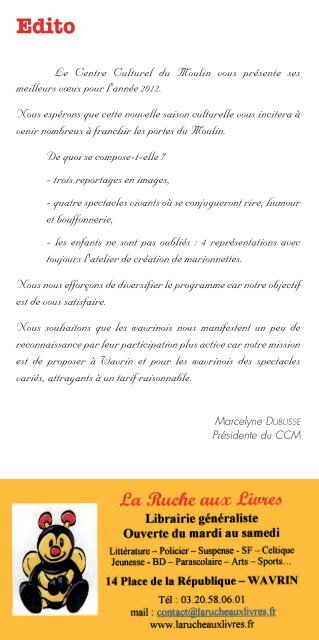 Plaquette CCM 2012.pdf - Ville de Wavrin