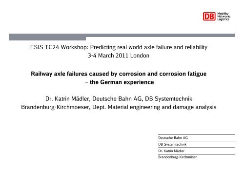 Railway axle failures - TC24