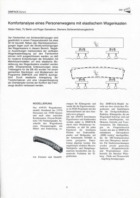 Komfortanalyse eines Personenwagens mit elastischem ... - SimPack