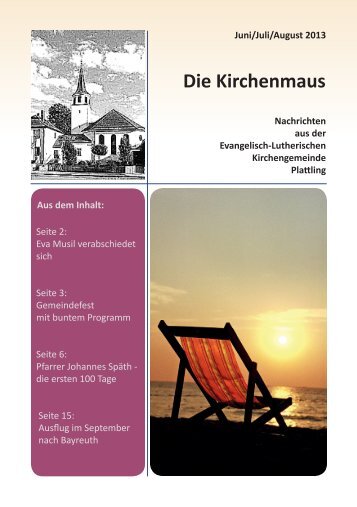 Die Kirchenmaus - Evangelische Kirchengemeinde Plattling