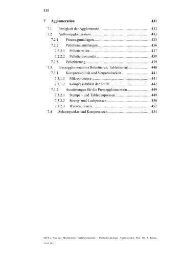 Partikelagglomeration - Lehrstuhl Mechanische Verfahrenstechnik