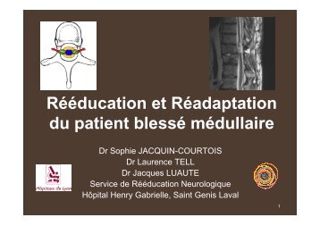 Rééducation et Réadaptation du patient blessé médullaire - Cofemer
