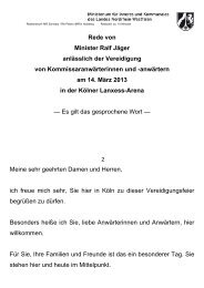 14. März 2013 - Ministerede bei der Vereidigung von ... - MIK NRW