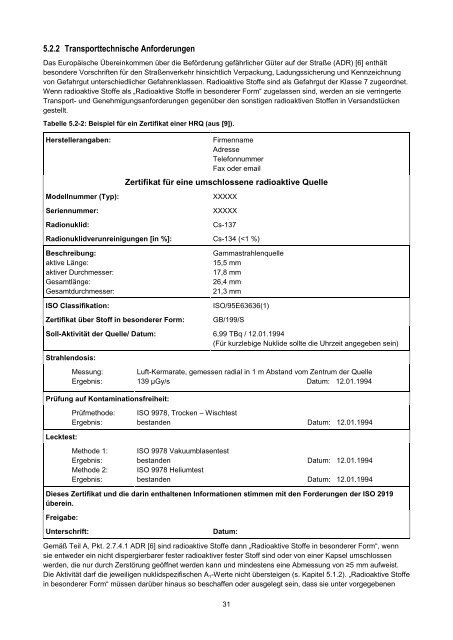 Wissenswertes über hochradioaktive Strahlenquellen - DORIS ...