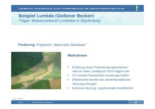 Vortrag zu Gewässerrandstreifen an Fließgewässern | PDF 2,2 MB