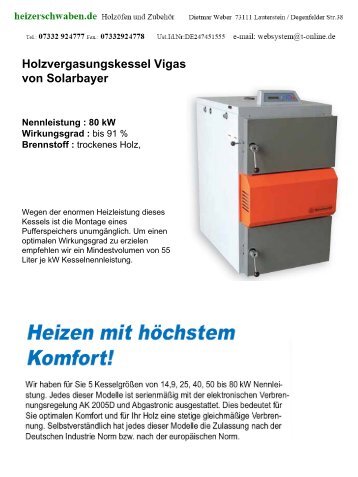 Holzvergaser Vigas 80 kW - Heizerschwaben