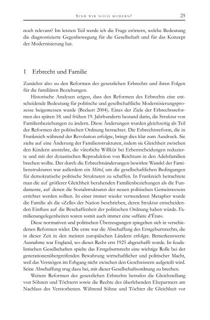 Sind wir noch modern? Erbrecht und das gebrochene ... - MPIfG