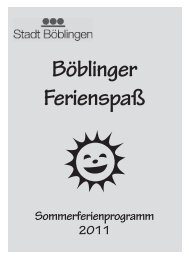 Sommerferienprogramm 2011 - Stadt Böblingen