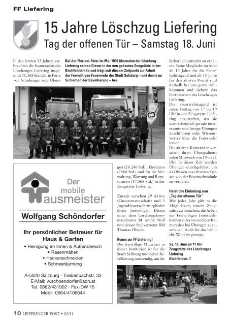 Lieferinger Post 2. Ausgabe 2011