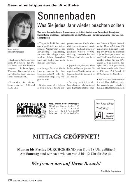 Lieferinger Post 2. Ausgabe 2011