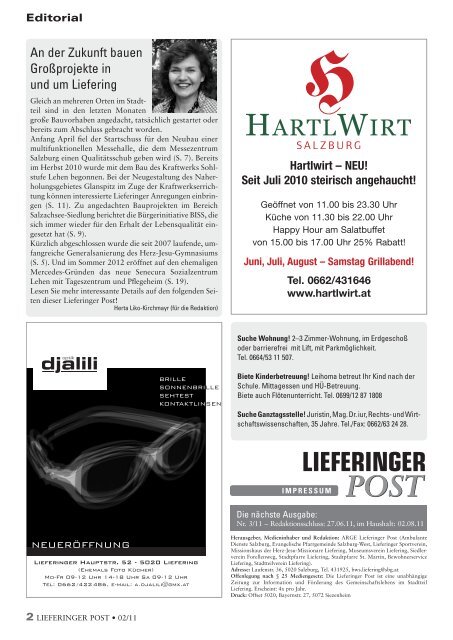 Lieferinger Post 2. Ausgabe 2011