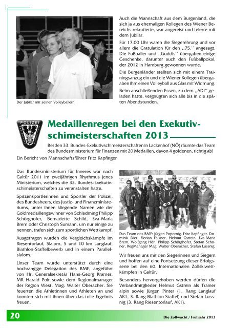 Zollwacht Ausgabe Frühjahr 2013 - des Verbandes der ...
