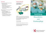 und Krankenpflege - Märkische Kliniken GmbH