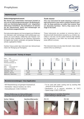 Integro Prophyclean RZ:Layout 1.qxd - Integro Medizintechnik