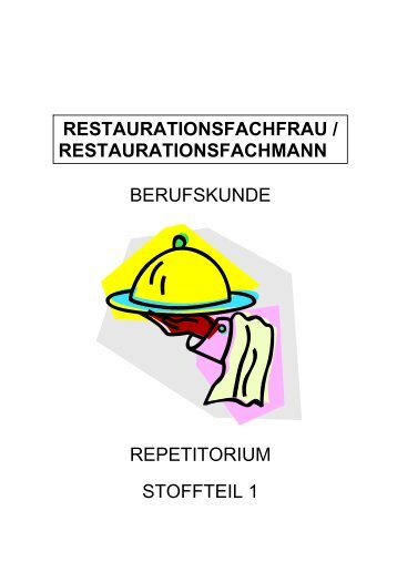 berufskunde repetitorium stoffteil 1 restaurationsfachfrau ...