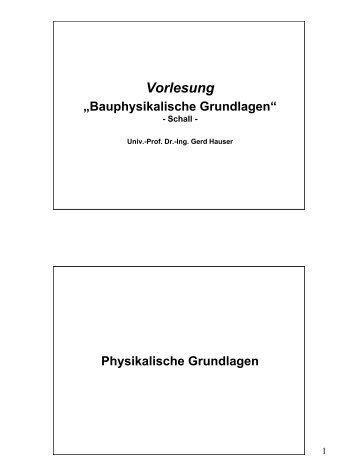 Vorlesung „Bauphysikalische Grundlagen - delta-q