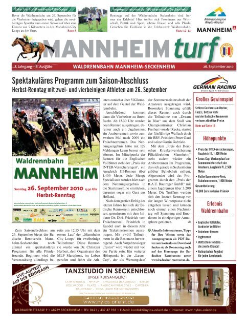 MANNHEIMturf - Badischer Rennverein Mannheim-Seckenheim e.V.