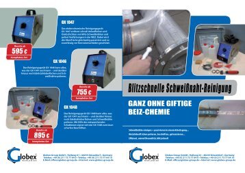 Blitzschnelle Schweißnaht-Reinigung - Globex-Group GmbH