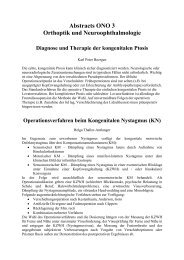 Abstracts ONO 3 Orthoptik und Neuroophthalmologie - Twoday