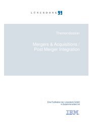 Themendossier: Mergers & Acquisitions/Post Merger Integration - IBM