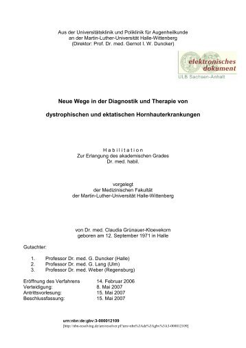 Neue Wege in der Diagnostik und Therapie bei dystrophischen