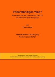 3.5. Gegenöffentlichkeit und das Web 2.0 - OPUS - Hochschule für ...