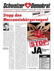 Stopp den Masseneinbürgerungen! - Schweizer Demokraten SD