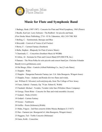 Music for Flute and Symphonic Band