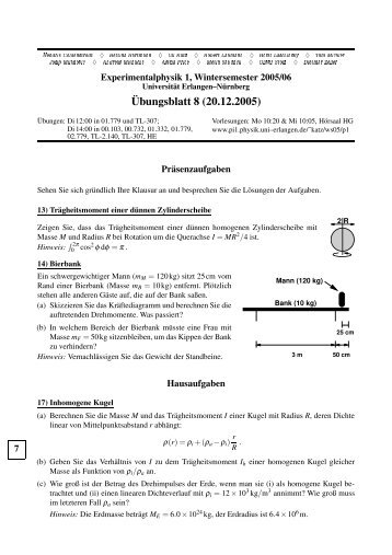 ¨ubungsblatt 8 (20.12.2005) - ECAP