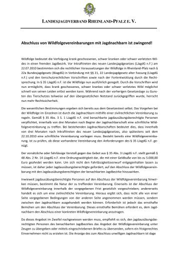 LANDESJAGDVERBAND RHEINLAND-PFALZ E.V.