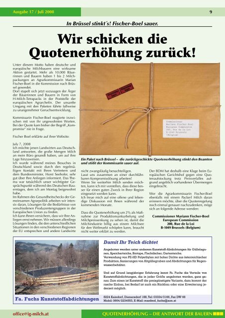 17. Zeitung, Ausgabe Juli 2008 - IG-Milch