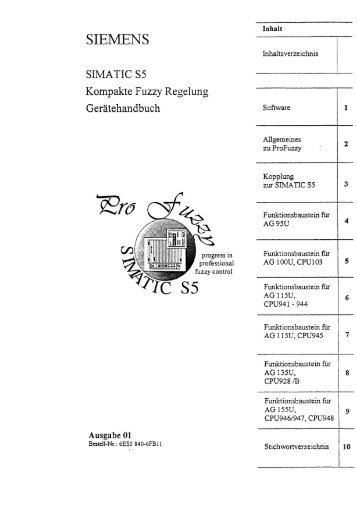 2. 'Allgemeines zur Kompakten Fuzzy Regelung - Siemens