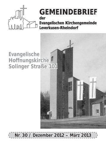 Gemeindebrief Nr. 30 - Rheindorf