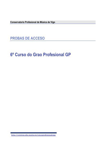 6º Curso do Grao Profesional GP