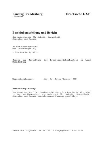 Drucksache 1_223 - Land Brandenburg