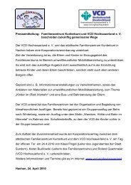 Pressemitteilung: Familienzentrum Kunterbunt und VCD ...