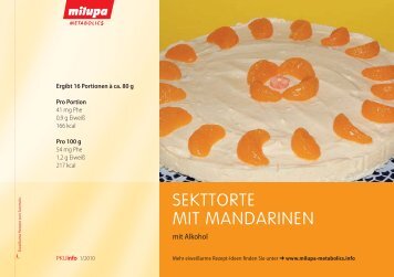 SEKTTORTE MIT MANDARINEN - milupa metabolics