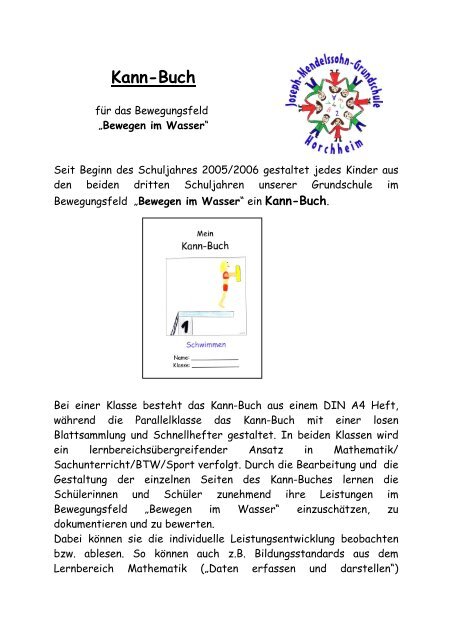 Beispiel für ein schulinternes Kann-Buch