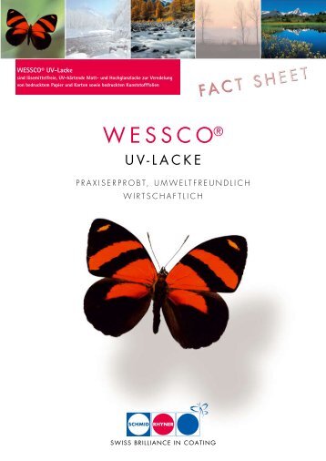 WESSCO ® UV-Lacke.pdf - Schmid Rhyner AG
