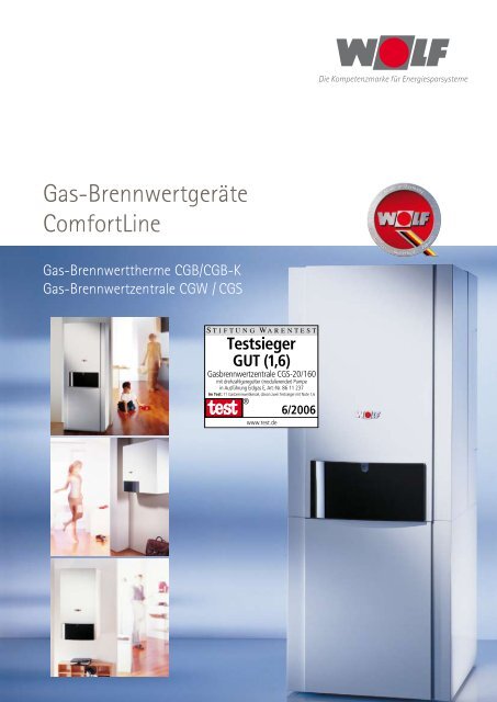 Testergebnisse Gasbrennwertzentrale CGS-20/160