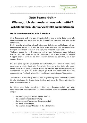 Feedback in Schuelerfirmen - kobra.net