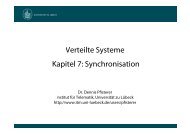 Verteilte Systeme Kapitel 7: Synchronisation - Universität zu Lübeck