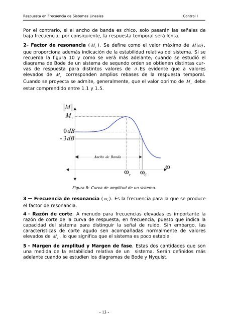 respuesta en frecuencia de sistemas lineales, invariantes en el ...