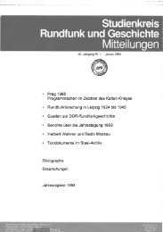 1994, 20. Jahrgang (pdf) - Studienkreis Rundfunk und Geschichte