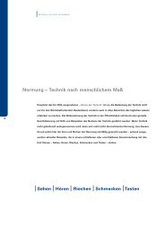 Normung – Technik nach menschlichem Maß Sehen Hören Riechen ...