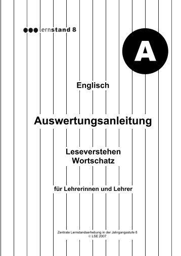 Auswertungsanleitung - Standardsicherung NRW