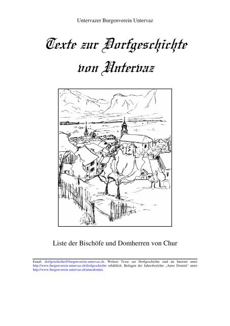 Liste Der Bischofe Und Domherren Des Bistums Chur Burgenverein